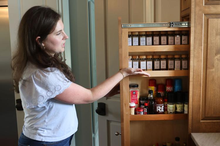 Tupelo Tidy organizer presenting a labeled spice pullout
